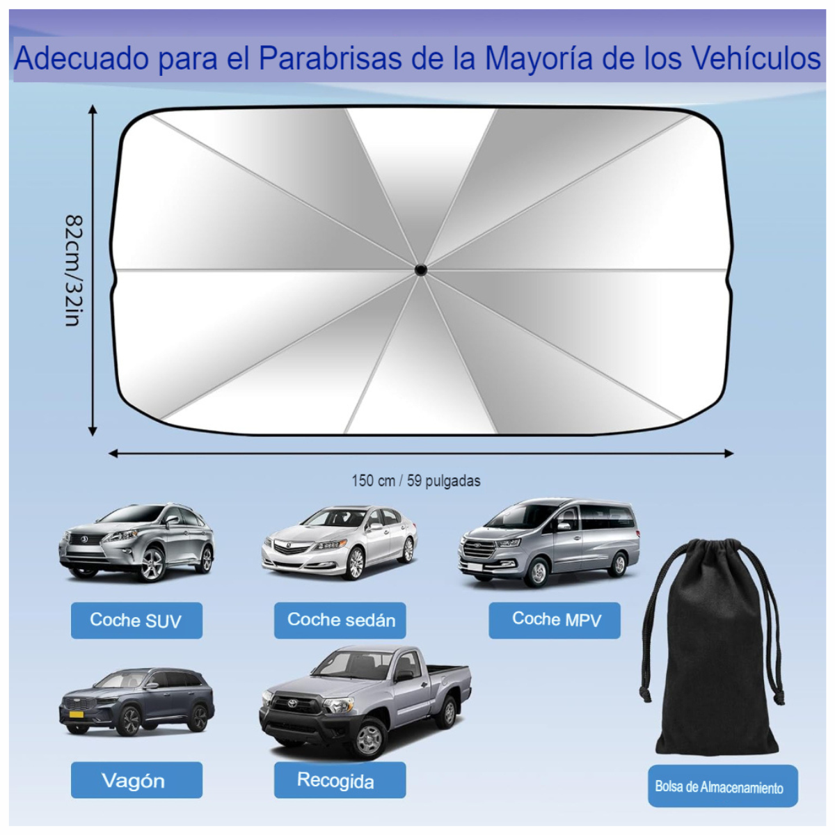 Parasol Plegable para autos