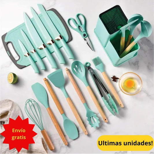 Set De Utensilios De Cocina 19 Piezas